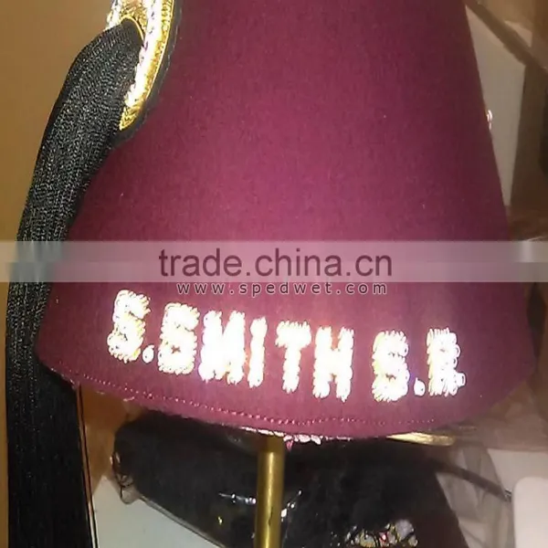 Mahomet 134 Fez Hat Cap With Rhinestones Embroidery for Masonic Shriners photo-3