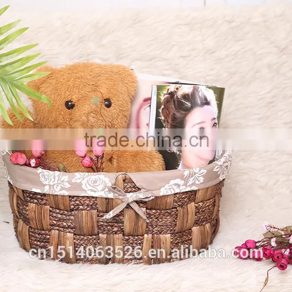 Wicker Food Storage Basket With Handle for Home Decoration photo-3