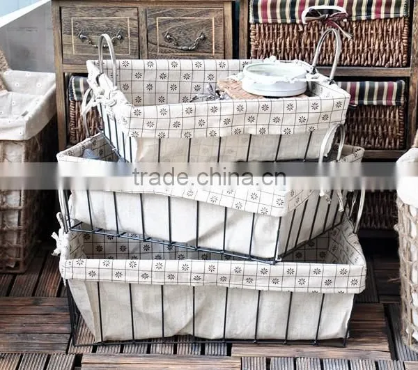 Home Nothions Storage Cotton Rope Basket With Iron Iron Frame photo-3