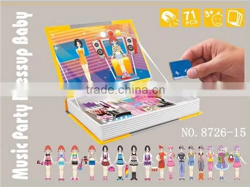 New Listed! Music Party Dressup Baby Magnetic Cardboard Puzzle