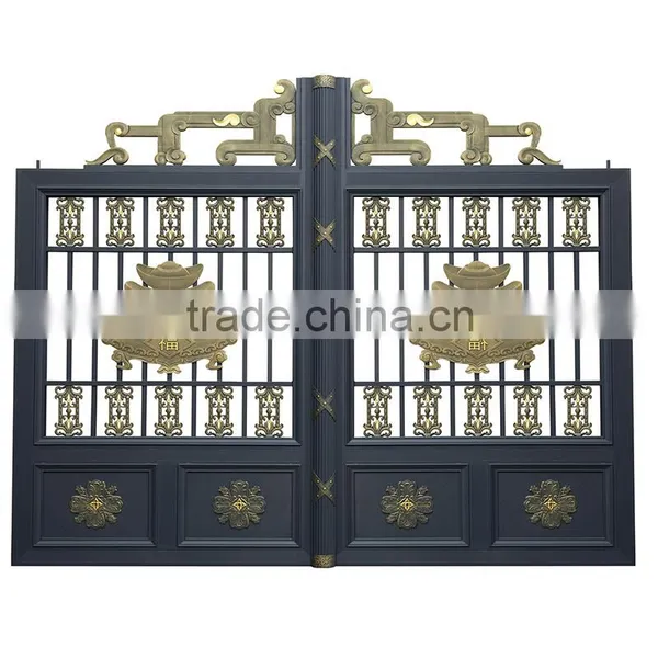 2015 Decorative Remote Control Luxury Wrought Iron Gates Garden Gate photo-5