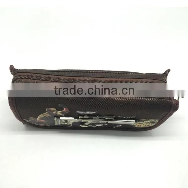 Brown Color School Stationery Zipper Pencil Case photo-4