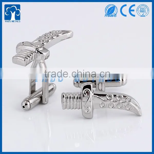 custom metal silver cufflink