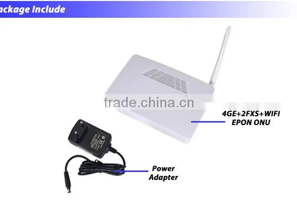 4GE+2FXS+USB Port+WiFi FTTH EPON ONU Wireless Triple Play Device Supported WEB, CLI, TR069 photo-5