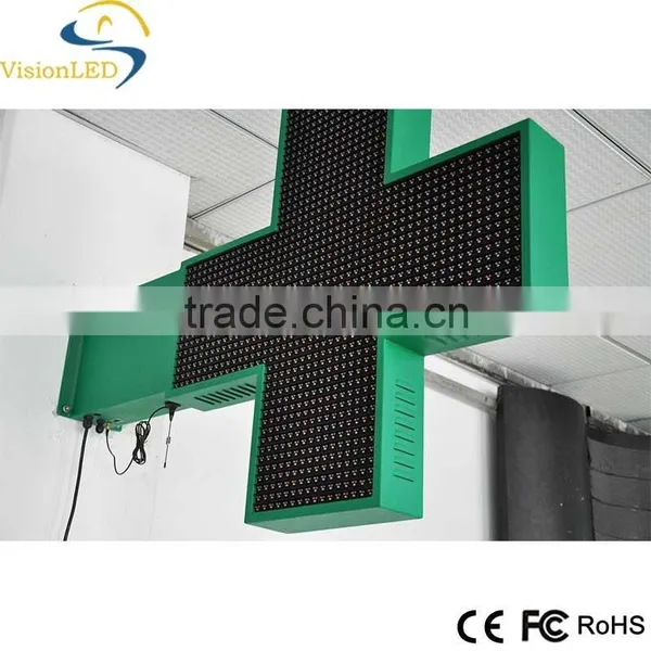 P25 Full Color 3D Cross Display Screen LED Pharmacy Cross Sign photo-2