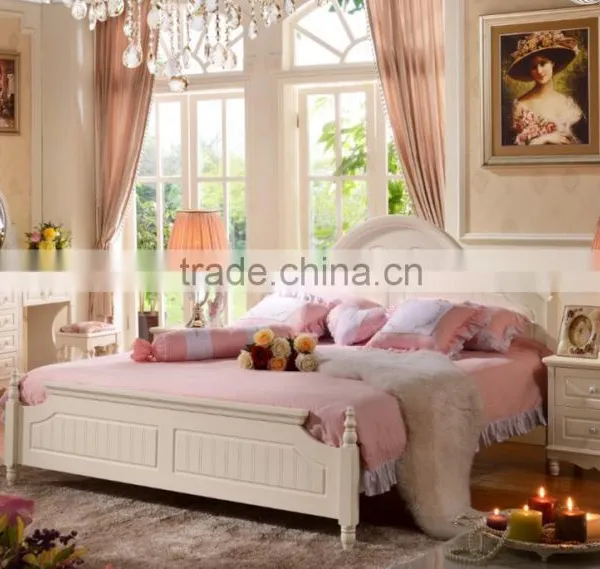 2015 New Style Promotion Bedroom Furniture Set White Color