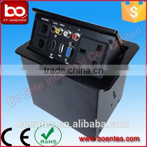 Desktop Hydraulic Pop Up AV Socket With Bottom Interface for Conference Audio-Visual Solutions photo-5