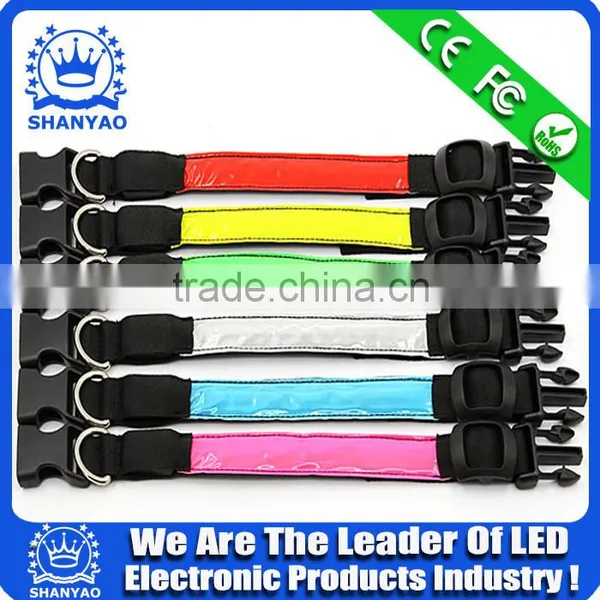 2015 Hot Selling LED Reflective Electric Dog Collar With LED Light photo-2