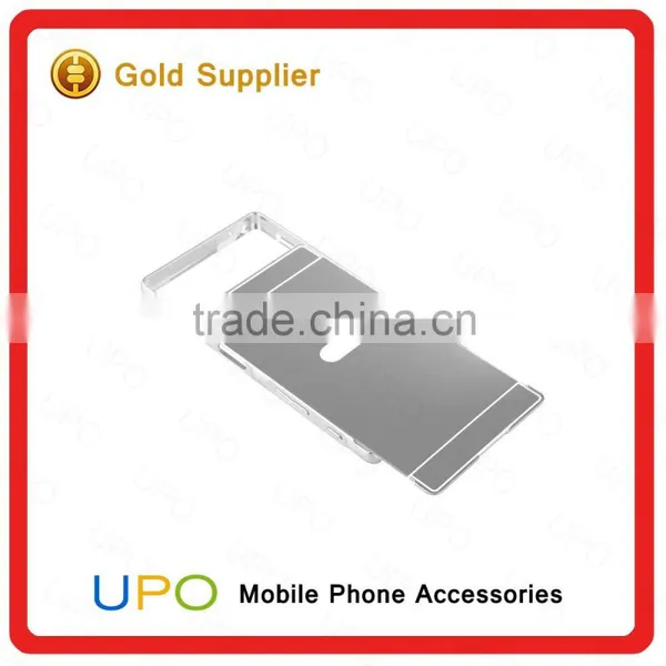 [UPO] Luxury Electroplate Mirror Back Cover + Metal Aluminum Bumper Frame Case For Sony Xperia Z5 photo-6
