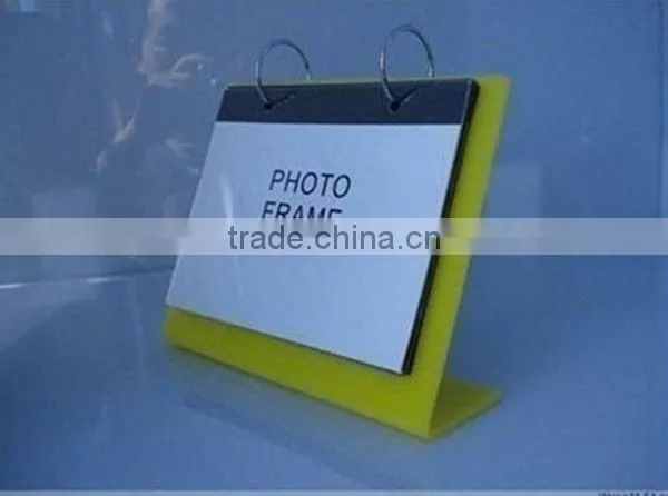 High Quality Clear Acrylic L Shape Calendar Dislay Holder With Photo Frame Wholesale photo-3