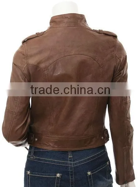 Women Leather Jackets & Biker Style With Same Tone Liquid Waxed photo-2