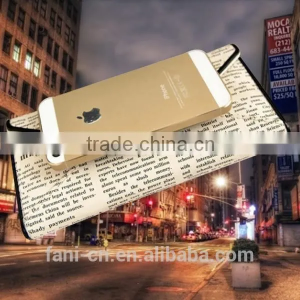Unique Magazine Printed Design Ladies Party Clutch Leather Purse With Elegance Appearance photo-3