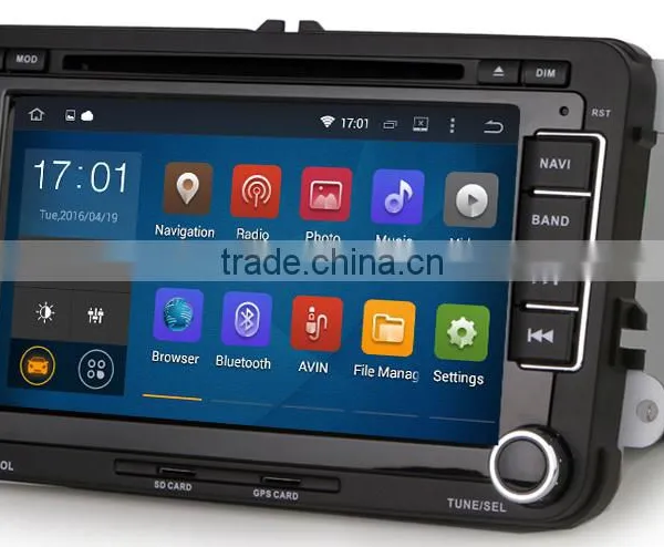 7 Inch 2 Din HD 1024 600 Car Dvd Player With GPS for VW Skoda photo-2