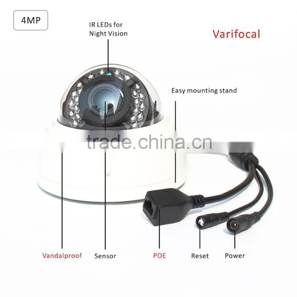 2015 4MP 2.8-12 mm Auto-Focal Dome Ip Camera photo-2