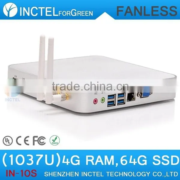 Fanless Alluminum Chassis Four Native Usb 3.0 C1037u 4g Ram 64g Ssd photo-2