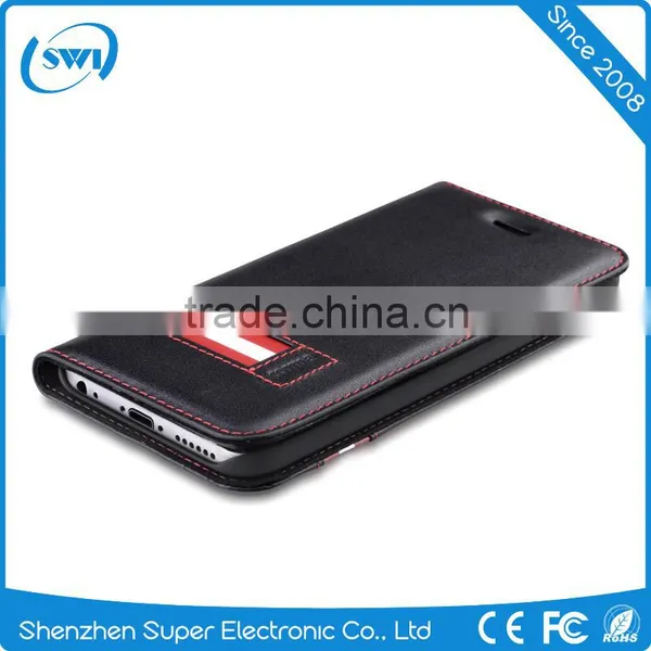 Top Selling Genuine Leather With Inner Pockets Stand Cards Wallet Phone Case Cover For IPhone 6 6S 6 Plus photo-5