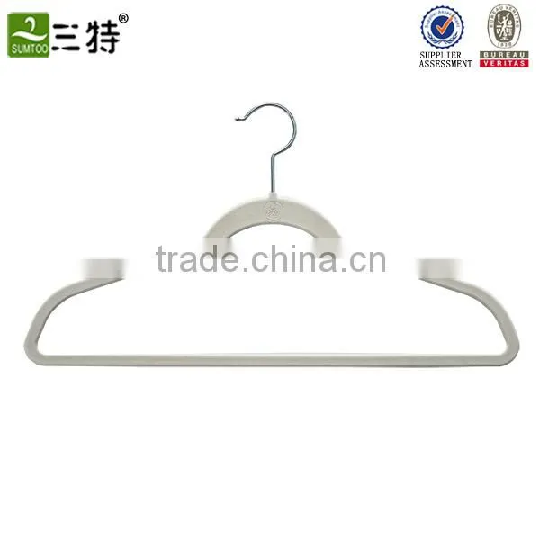 Plastic Velvet Flocked Hanger With Logo photo-4