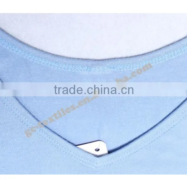 Girl's Slim Style V-neck Short Sleeve T-shirts photo-4