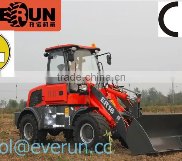 New EVERUN Brand CE/ Euro 3 Abgas Geprueft 1600KG Wheel Loader Mit 0.8m3 Schaufel photo-3