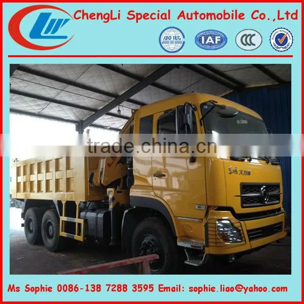 Dongfeng 6x4 Dump Truck With Crane, Dump Truck Mounted Crane photo-5