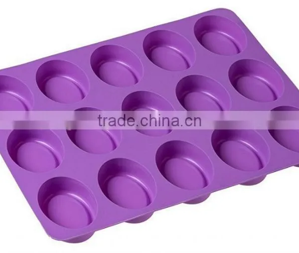 15 Cavity Oval Shaped Silicone Handmade Flexible Cake Soap Mold photo-2