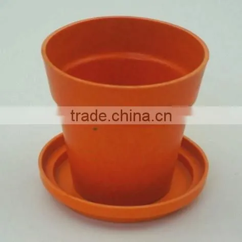 Eco Biodegradable Bamboo Fiber Outdoor Flower Pot photo-3