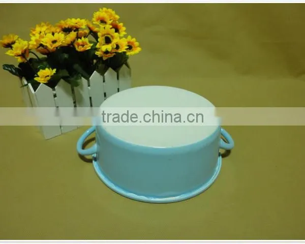 2014 Wholesale With Two Handle Colored Ceramic Bakeware photo-3