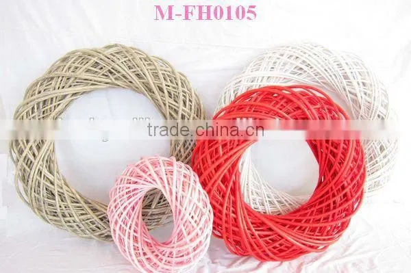 Hanging Wicker Heart Shape Wreath for Decoration photo-5