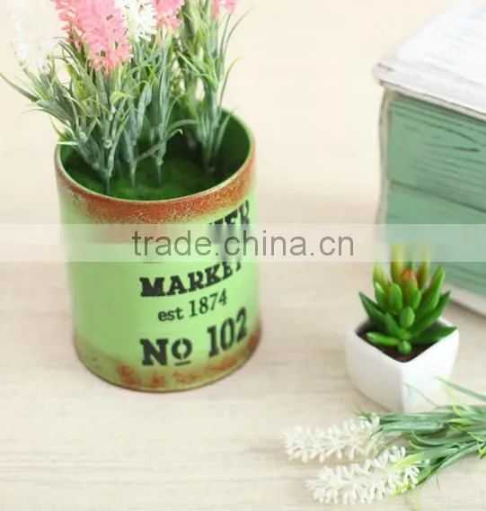 Wholesale Decorative Baby Bucket Small Metal Hanging Flower Bucket photo-5