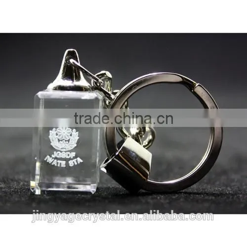 3D Laser Engraved Crystal Key Ring for Christmas Decorating photo-2