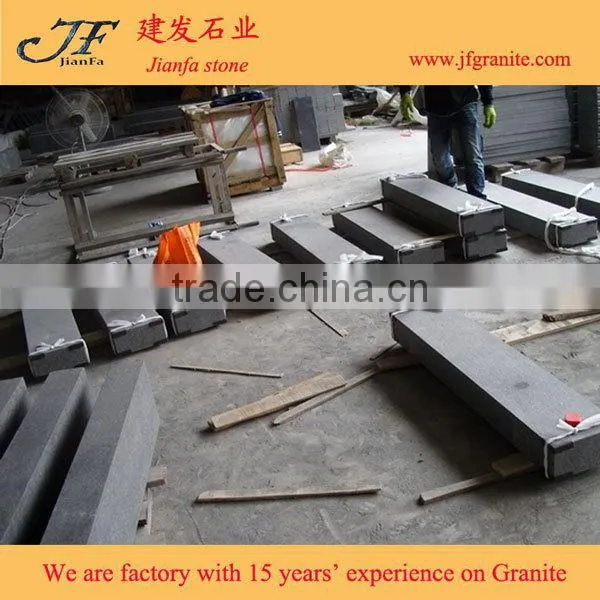 Flamed G684 Black Basalt Granite Kerbstone & Curbstone photo-4