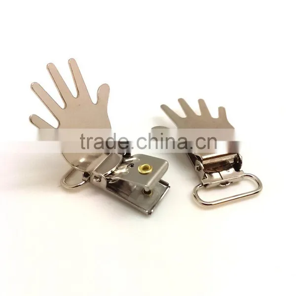 PALM Design Suspender Clip, Fashion High Quality Metal Suspender Clip With Plastic Teeth Inside for Garment photo-3