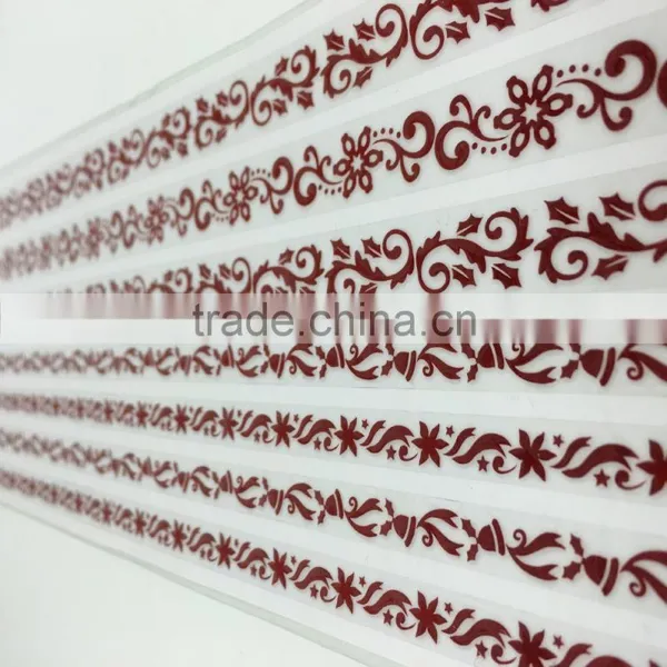 Festival Mood Epoxy Ribbon Sticker, X'mas Season Foil Sticker, Foil Epoxy Ribbon Sticker in Red photo-3