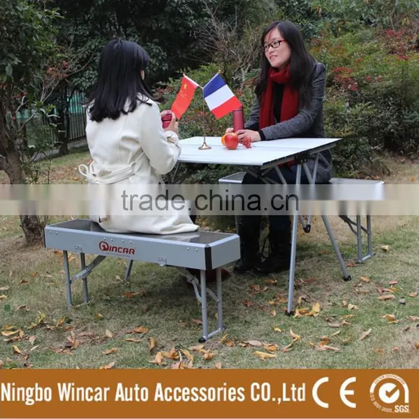 Portable Outdoor Dining Table Set Aluminum Folding Table and Chair photo-3