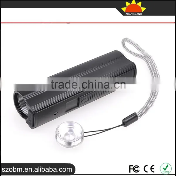 Wholesale OEM Multi-fonction Aluminium Alloy USB Rechargeable LED Flashlight Torch photo-2