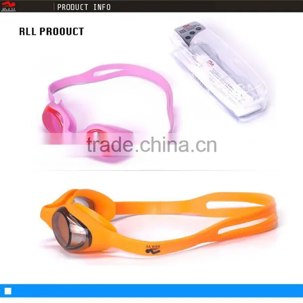 New OEM Design Kids Swimming Goggles One Piece Colored Silicone Swimming Eyewear photo-2
