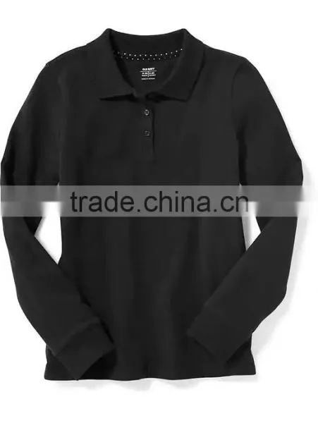 Mulit-color School Pique Uniform Polo Shirts Design With Pictutures Kids Wear HSs5251 photo-3