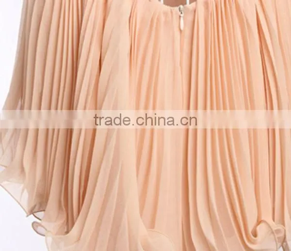 2015 High Quality Fashion Korean Style Girls' Loose-fitting Elegant Light Pink Evening Dresses photo-4