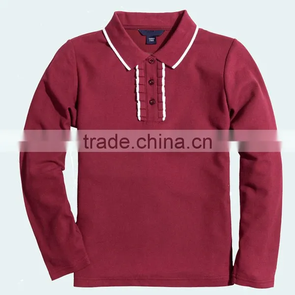 2017 Spring Selling Student Girls' Long Sleeve T-shirt, British Solid Color College Long Sleeve T-shirt photo-2