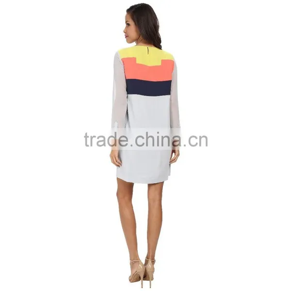 New Model Long Sleeves Chiffon Ladies Clothes Dress for Casual photo-2