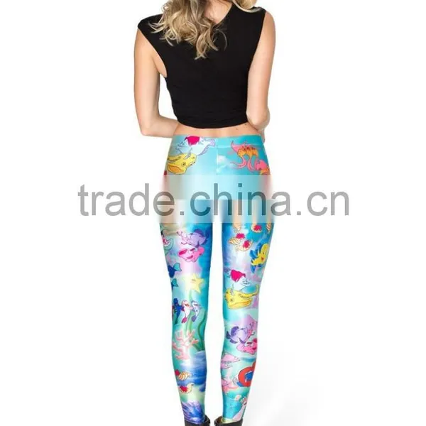 Women's Stretch Knit Ankle Length Cratoon Printed Seamless Leggings photo-2