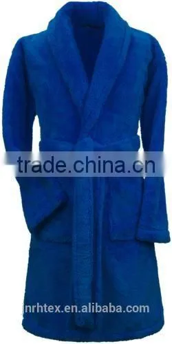Custom Super Soft Cheap Adults Coral Fleece Bathrobe photo-3