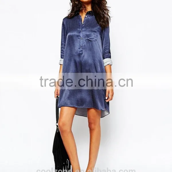 Relaxed Fit Point Collar Point Collar Print Pajama Fashion Lady Pajama photo-5