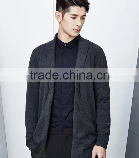 New Ideas Collar Wrap Grey Cashmere Knit Cashmere Sweater Mens for Sale photo-2