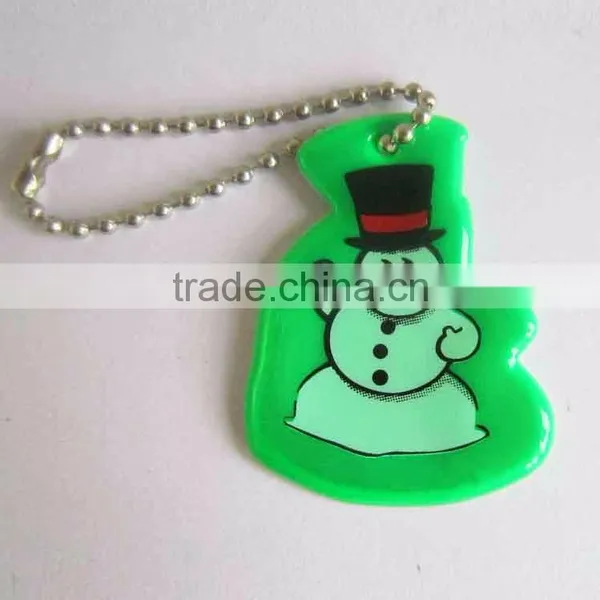 EN471 High Visibility Reflective Hard Clear Plastic Keychains for Bikes photo-2