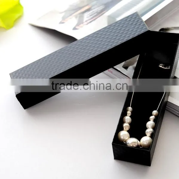 Black Necklace Bracelet Jewelry Gift Packakaging Box Long Rectangle Black Good Quality Gift Fine Package Case High Quality Box photo-3