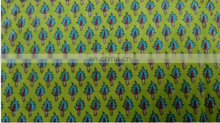 Indian Pure Cotton Fabric Dress Material Block Printed Floral Jaipuri Natural Fabric / Fabric / 100% Cotton Fabric photo-2
