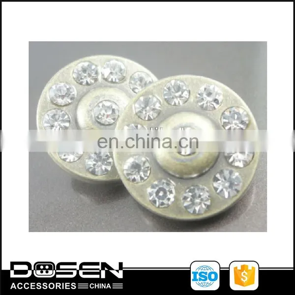Rhinestone Jewelry Metal Button