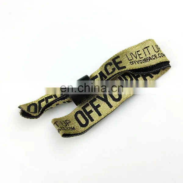 Custom Wholesale Festival Cloth Wristbands Woven Wristbands