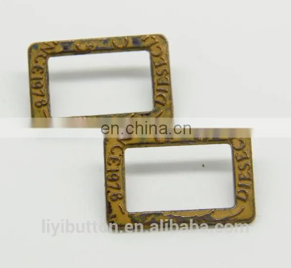 Colorful Custom Metal Label With Antique Painted Color Metal Logo Plate for Jeans photo-2